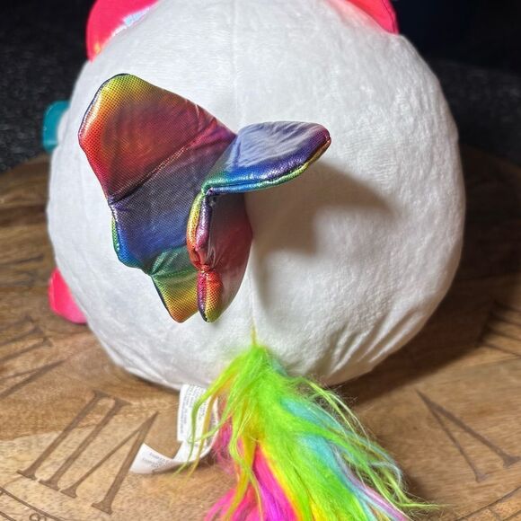Rainbocorns White Pink Zuru Plush Stuffed Unicorn Rainbow Heart Wings Horseshoes - Picture 4 of 7